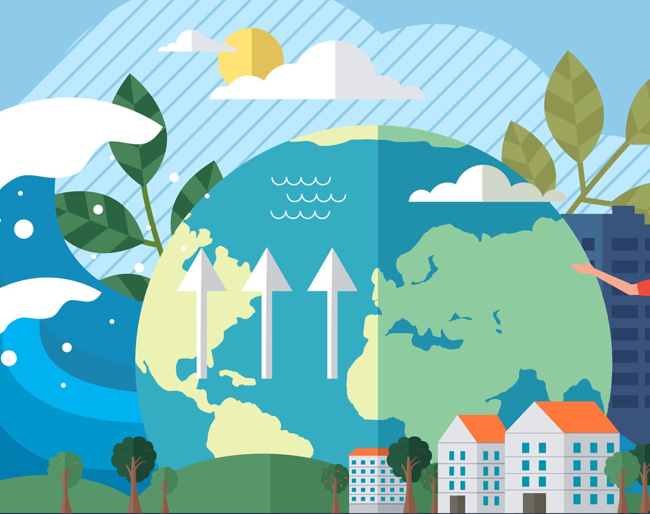 Illustration av klimatarbete